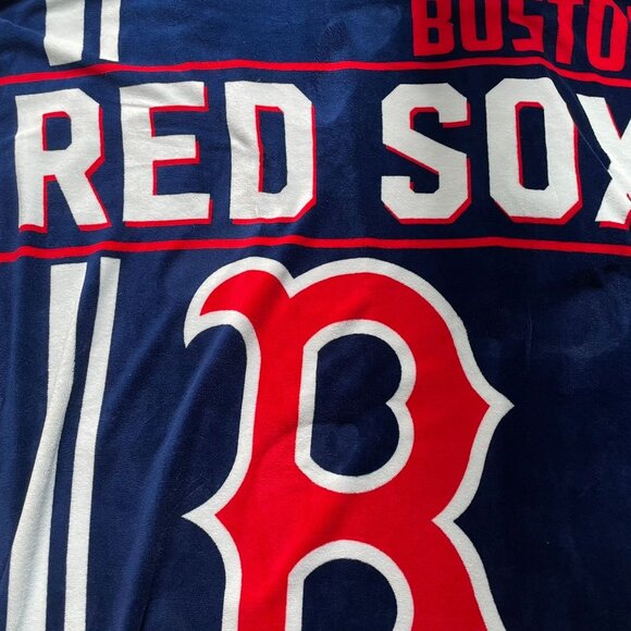 MLB Boston Red Sox Fleece Throw Blanket Red White Blue u - Picture 3 of 9